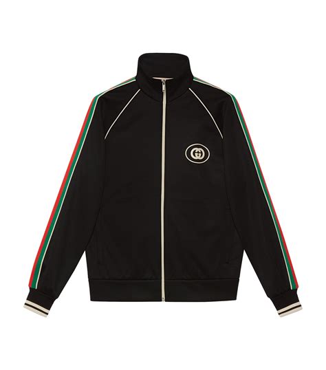 gucci web striped track jacket|farfetch gucci jacket.